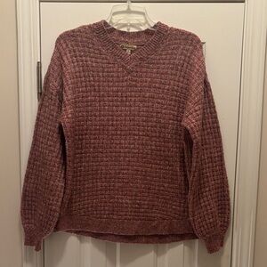 Democracy V-Neck Sweater - Burgundy